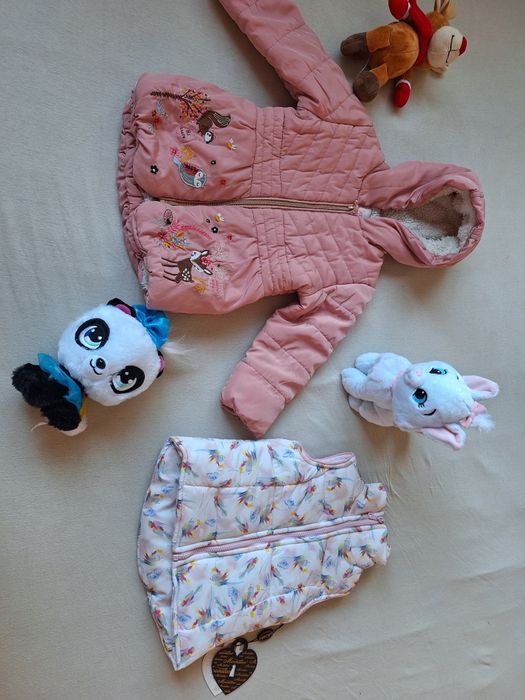 Нови зимни връхни дрехи за момиченце-1 1/2 -2 години.