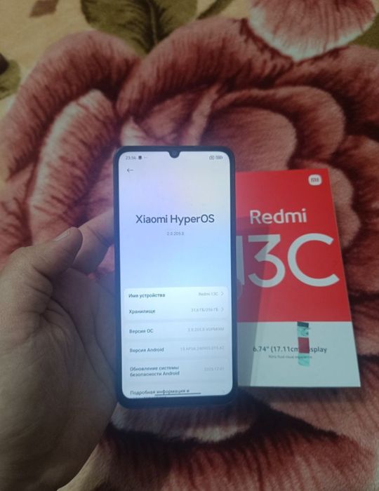 Xiaomi Redmi 13C 16/256GB Black Original Holati Yaxshi Karobka Bor Zor