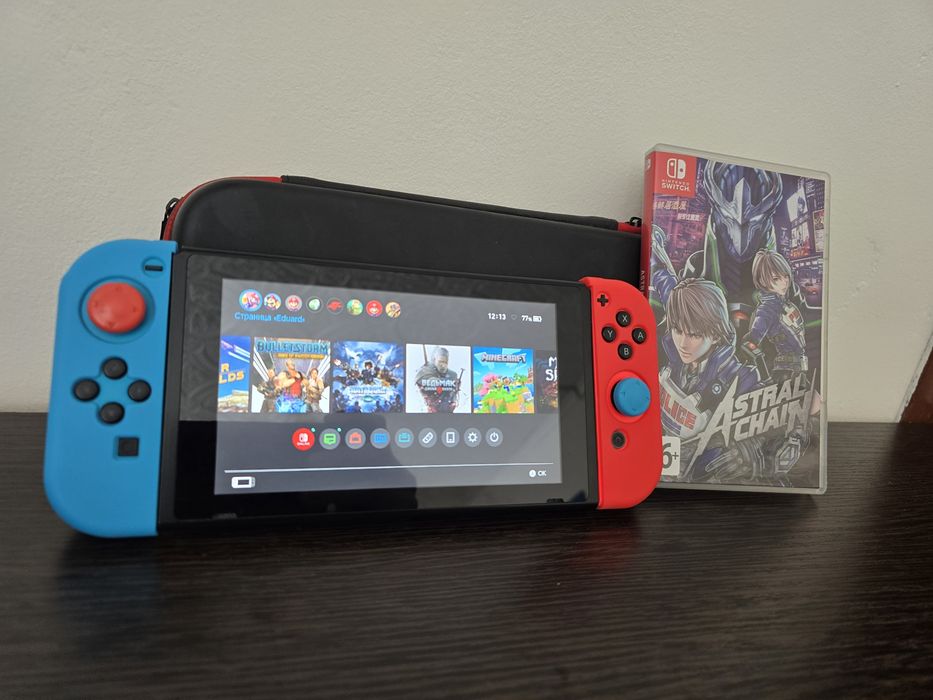 Приставка Nintendo switch +60 игр полный комплект