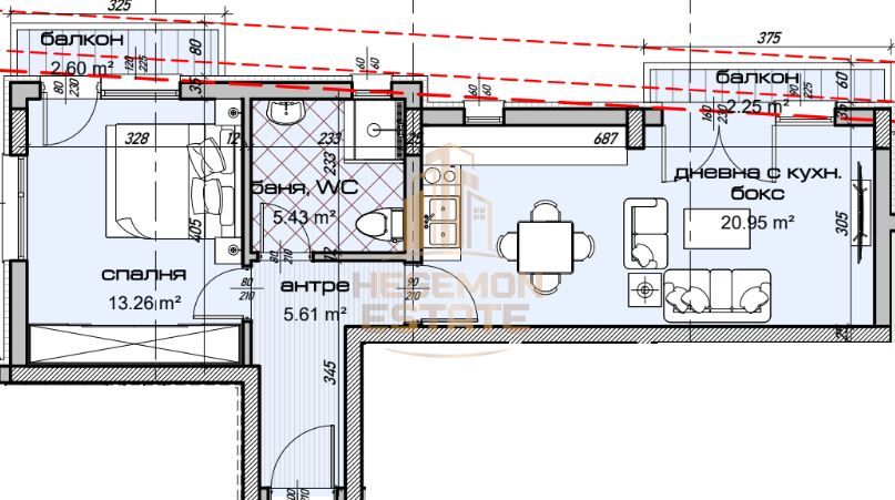 Продава се Двустаен апартамент в Варна, Цветен квартал - 70 кв.м за 830 €/кв.м - Снимка #1