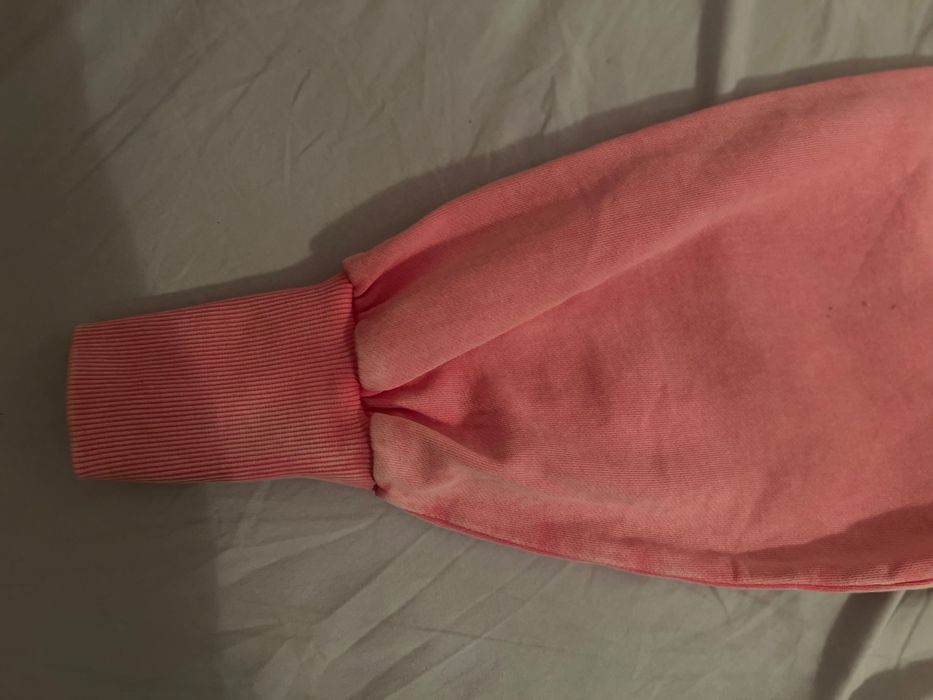 Bershka washed effect розов суичър с цип
