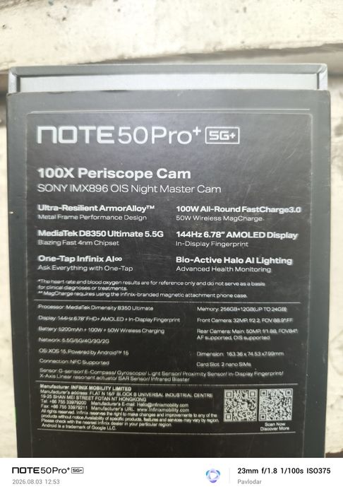 Infinix note 50 pro +