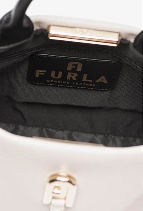 Furla Кожена чанта Palazzo с велур