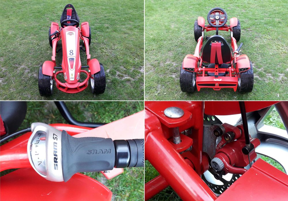 Cart (Kart) cu pedale Berg Ferrari FXX Exclusive BF-7, 7 viteze – roșu