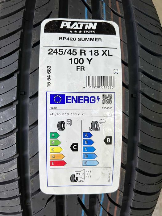 245/45/18 Летни гуми PLATIN 245/45 R18 XL с борд  made in GERMANY!