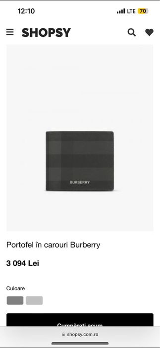Portofel Burberry piele Original pentru barbati