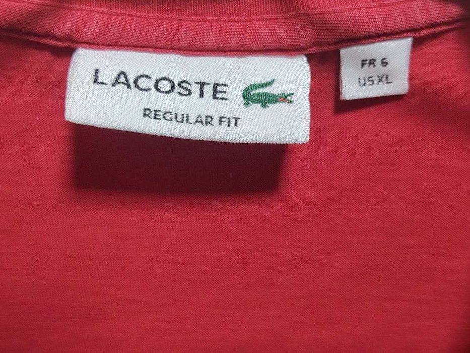 Lacoste Red T-shirt / XL / Бренд Футболка Тренд