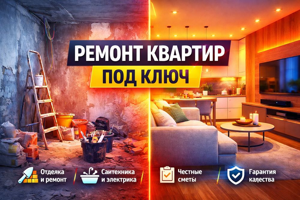 Ремонт под ключ | Опыт, сроки, гарантия