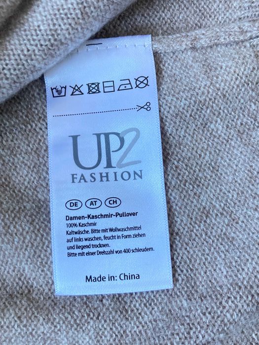 UP 2 Fashion 100% Cashmere женски тънък кашмирен пуловер кашмир L