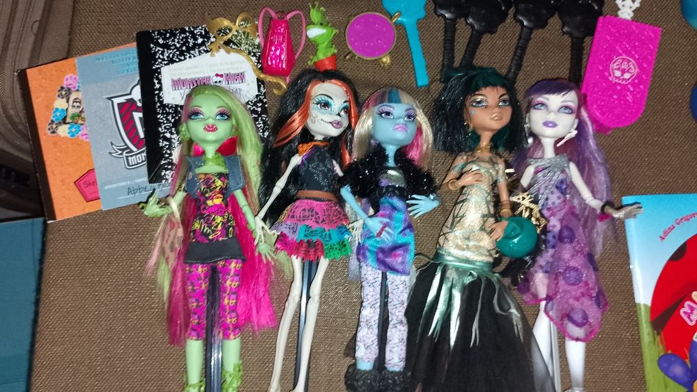 Lot 5 Păpuși Monster High originale Mattel 2008-2012