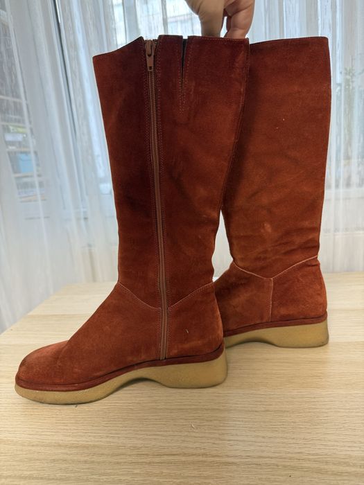 Cizme lungi de dama - piele intoarsa - marimea 38