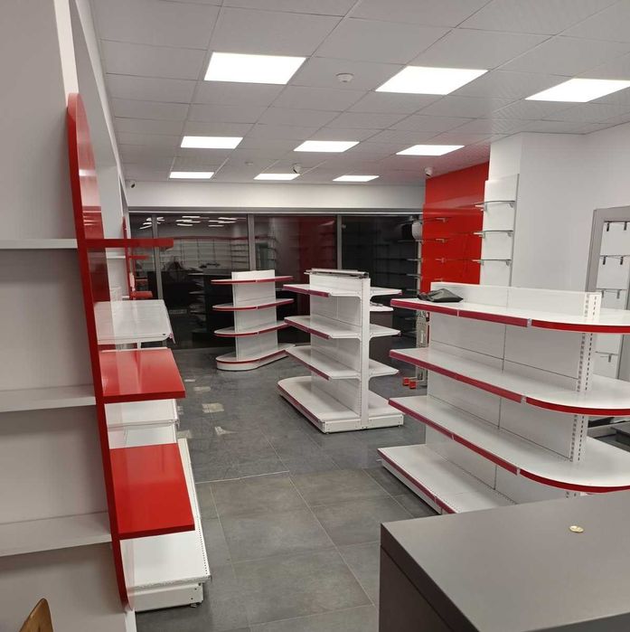 НОВО! Стелажи за магазин, рафтове, оборудване, етикетни принтери!