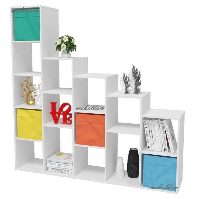 Стълбовидна етажерка двулицева с 15 разделения(код-0689)