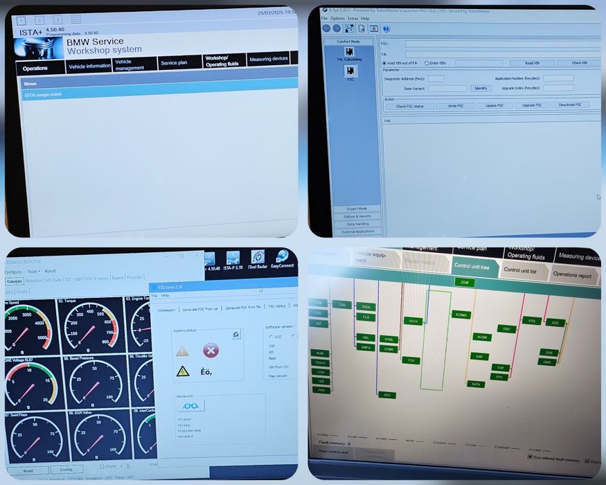 Pachet Laptop Diagnoza Bmw Ista Inpa Esys + Interfete E-Net + Kdcan