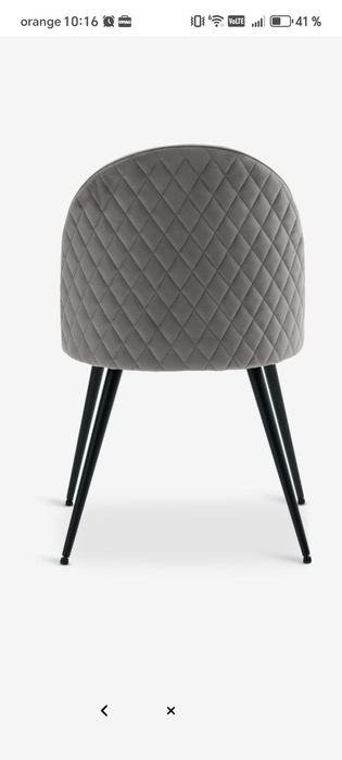 Set 4 scaune Kokkedal catifea gri/ negru