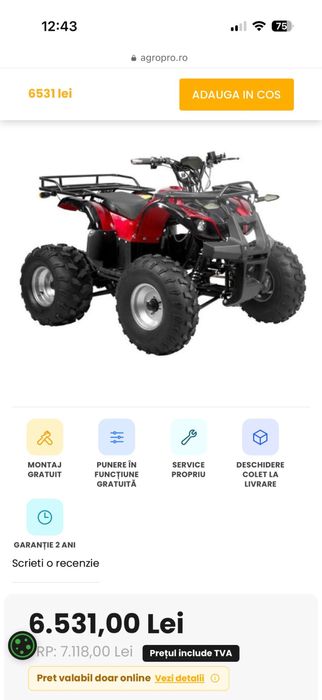 Atv electric Breckner  motor 1200w 60v