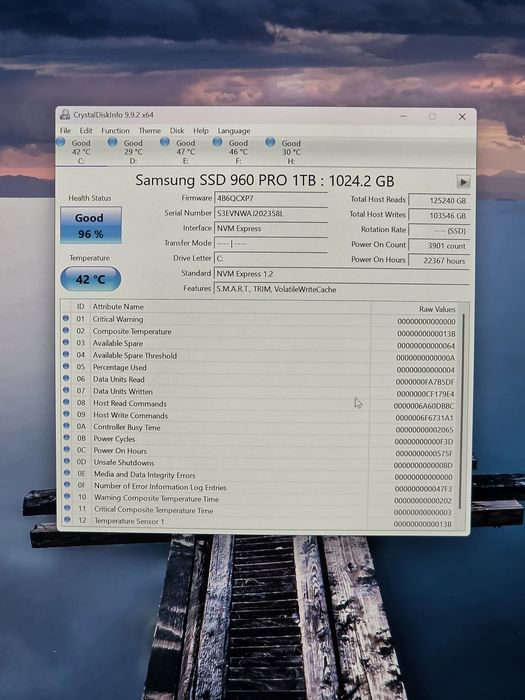 Solid State Drive (SSD) Samsung 960 PRO, 1TB, M.2, PCIe 3.0 x4, NVMe 1.2