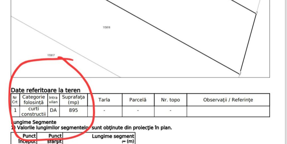 Teren intravilan 895 Mp schimb cu apartament sau auto codlea