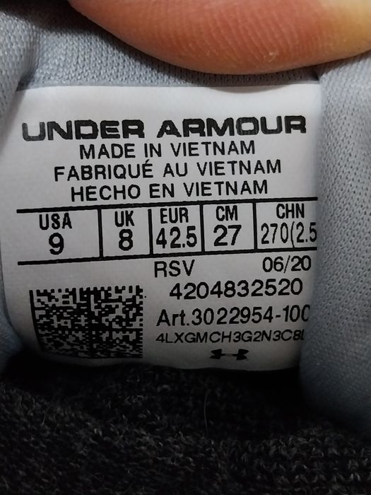 Adidasi originali Under Armour nr.42, 5