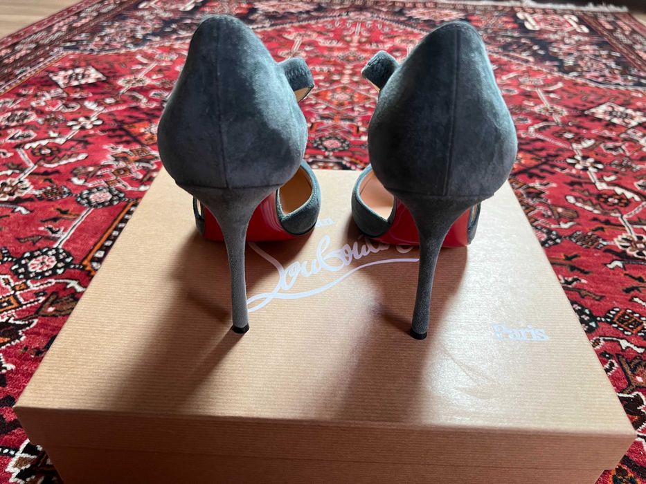 Christian Louboutin Decalcoco 100, велур, номер 40, оригинални, с кутия