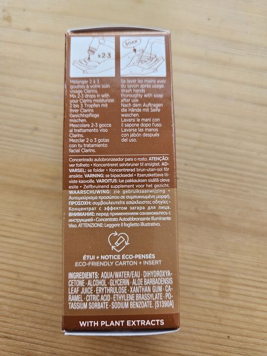 Clarins Self Tan - crema autobronzanta fata, 15 ml