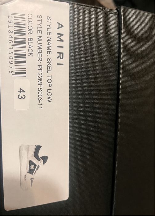 Amiri Black and White Trainers