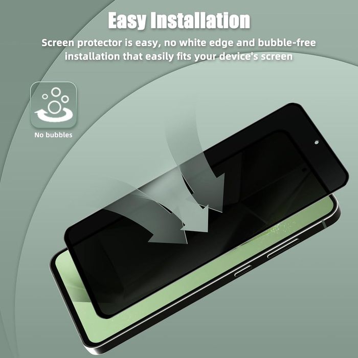 Privacy 5d стъклен протектор за samsung galaxy s25 fe - anti spy