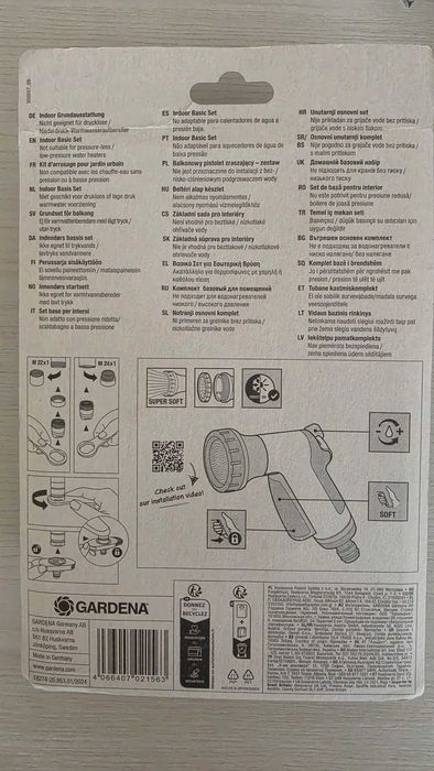 Set Gardena Indoor Basic – pistol de stropit cu adaptoare pentru robinet