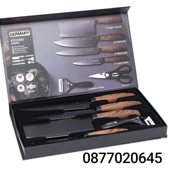 Комплект кухненски ножове 6 части. Много остри. Made for Germany. Germ