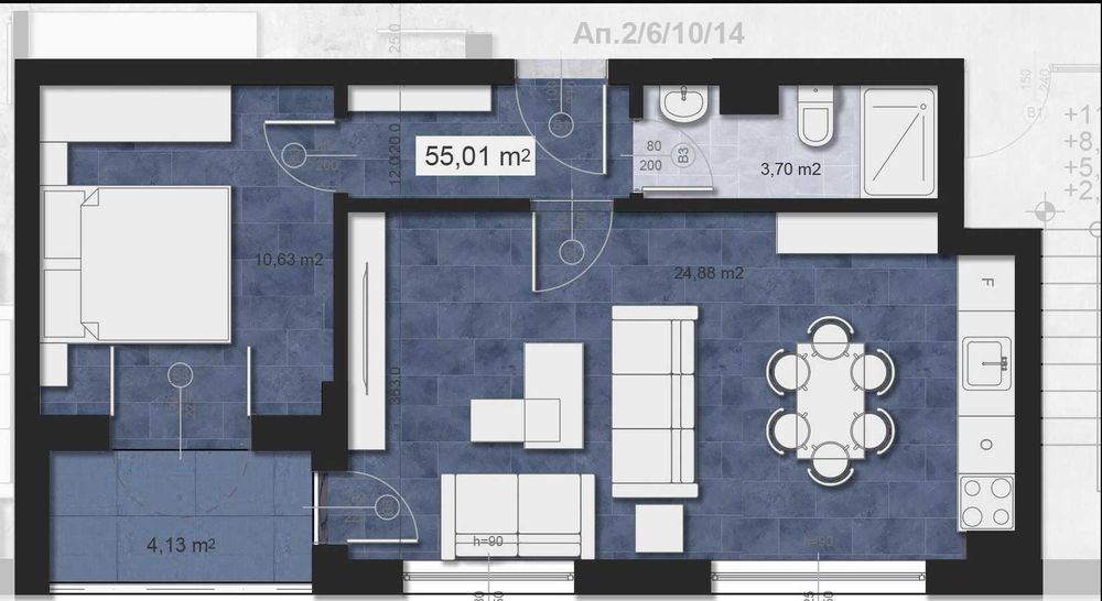 Дава се под наем Двустаен апартамент в София, Надежда 2 - 69 кв.м за 111296 € - Снимка #1