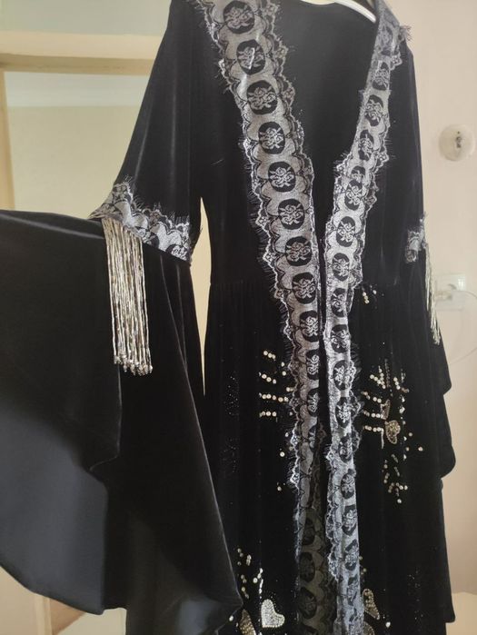 Abaya ko'ylak toshlari qo'l mehnati