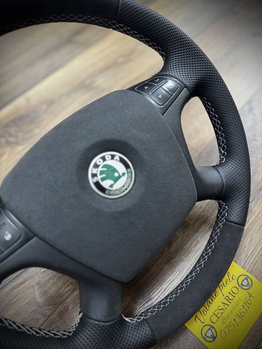 Volan piele naturala Nappa Skoda Octavia 2 Non Facelift 2004-2008