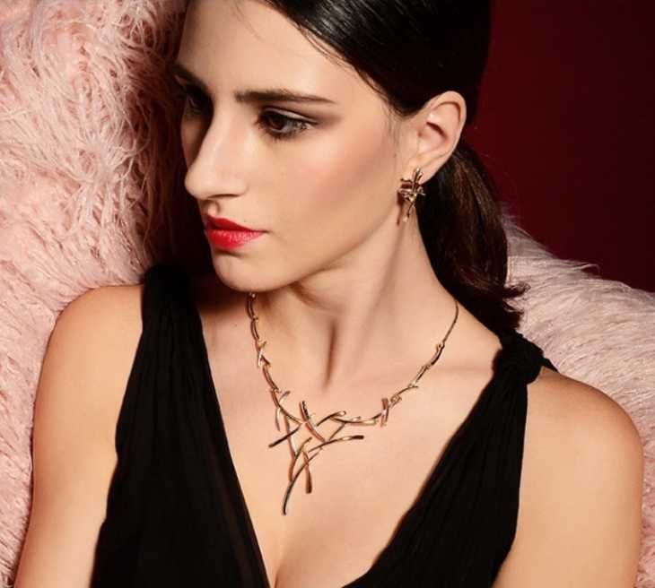 Colier si cercei, set Viennois cutie cadou