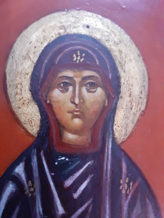 icoana Maica Domnului Fecioara Maria 16/30 cm pictura pe lemn