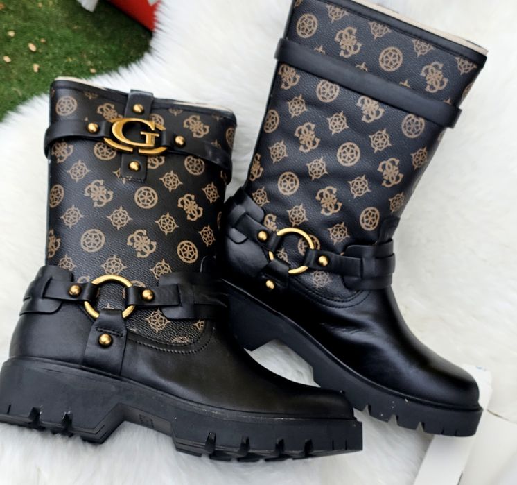 Guess оригинални дамски ботуши челси естествена кожа