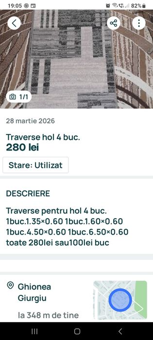 Traverse  pentru hol