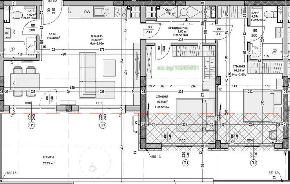 Продава се Тристаен апартамент в Пловдив, Остромила - 133 кв.м за 1200 €/кв.м - Снимка #1