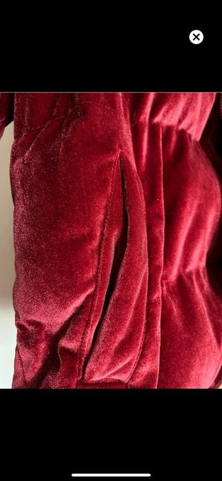 Geaca catifea vișinie