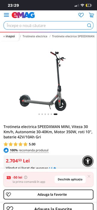 vand trotineta electrica speedmax3610