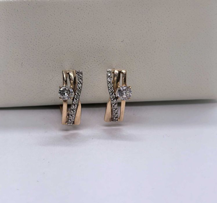 Серьги красное золото