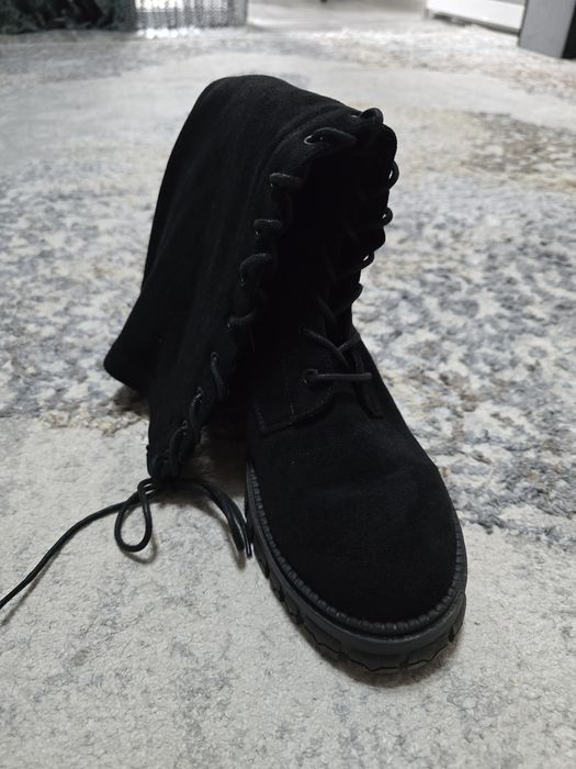 Продам замшевые сапоги в новом состоянии