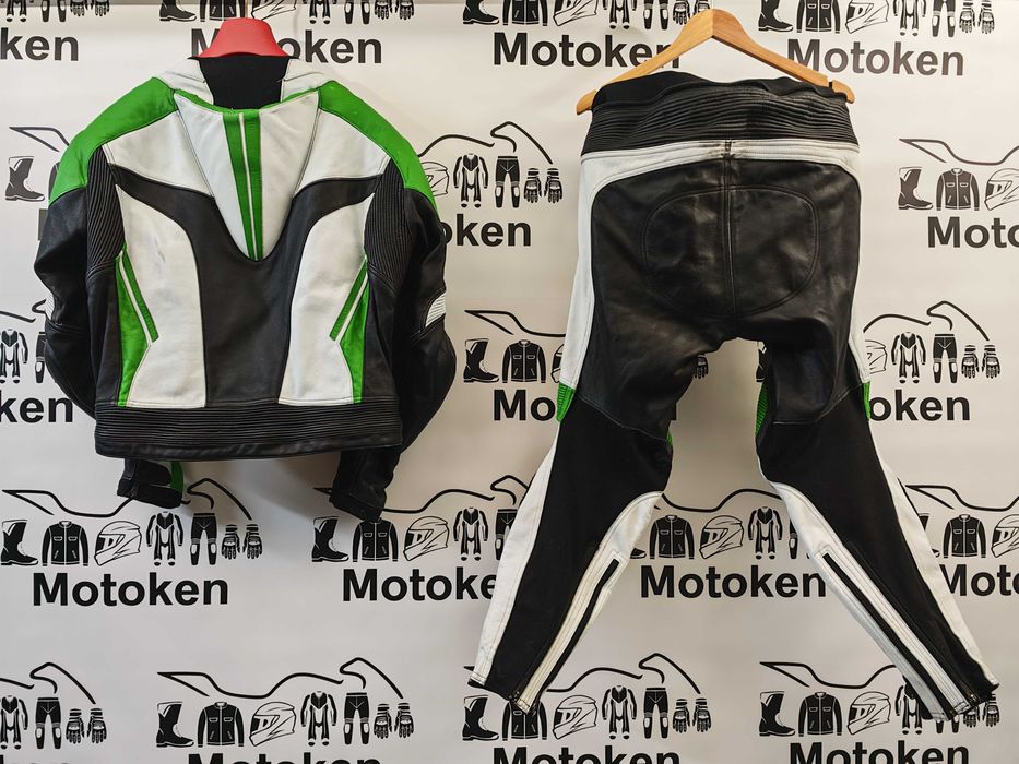 Costum moto piele BUSE cu cocoasa marime 58