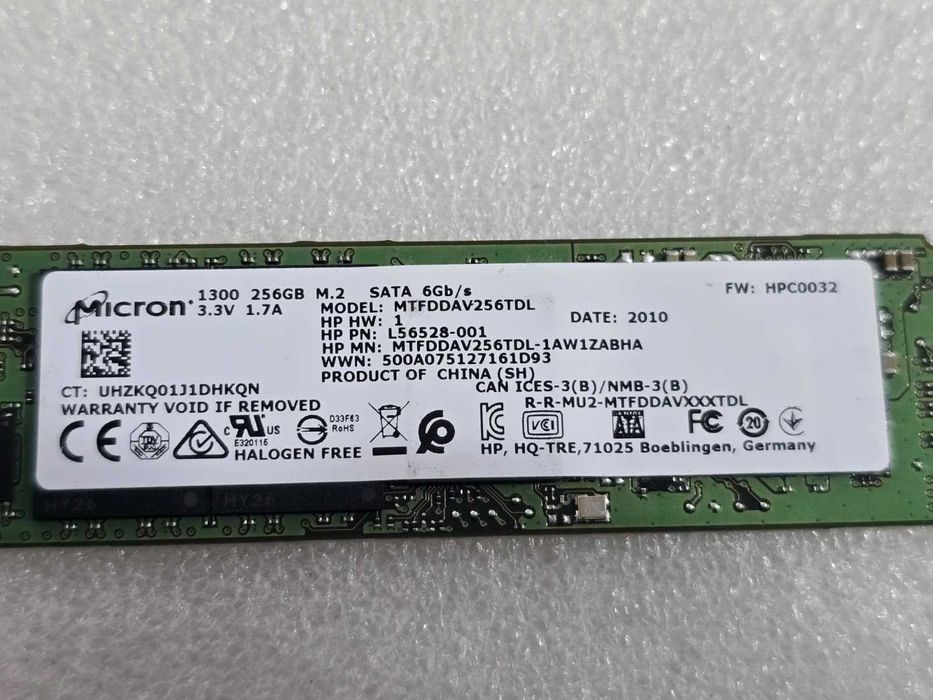 Solid State Drive SSD Micron 1300 256GB M.2 SATA III