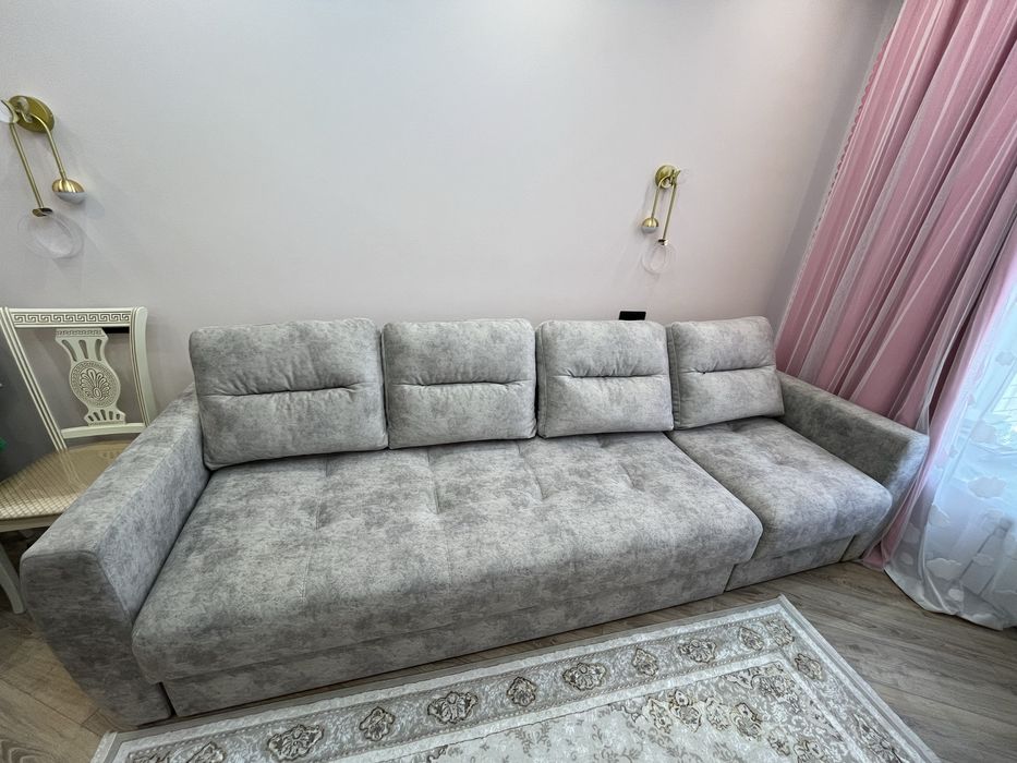 Диван серый б/у длина 3 метра