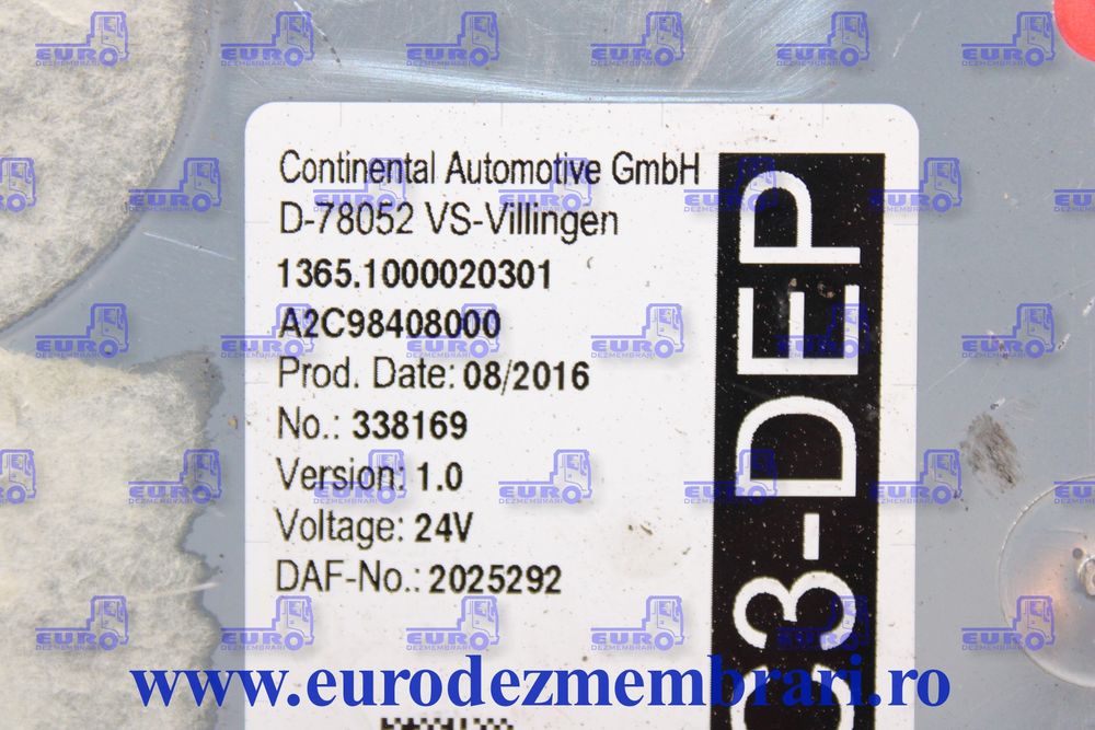 calculator vic3-dep daf xf106 2025292; 1907429; 2141304; 2206310