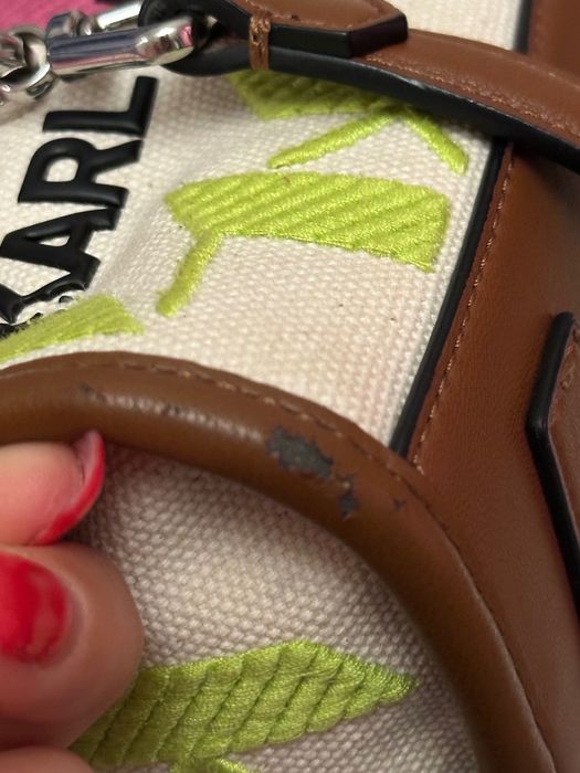 Karl Lagerfeld чанта цветна кафява