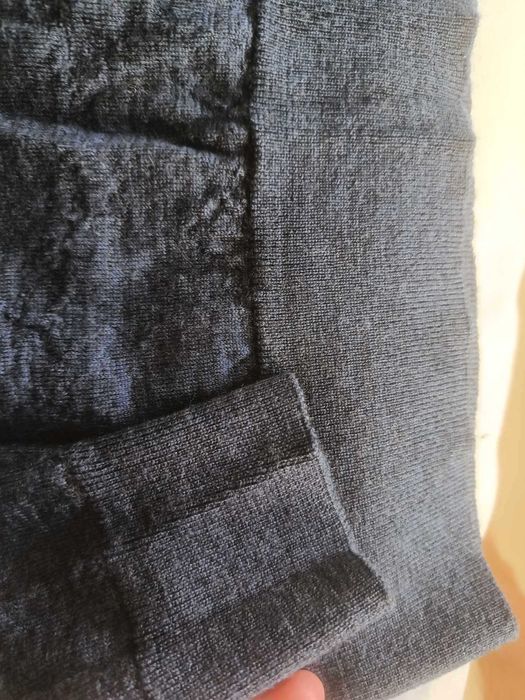 Kronstadt Men's Navy Blue 100% Merino Wool Knit Long Sleeve