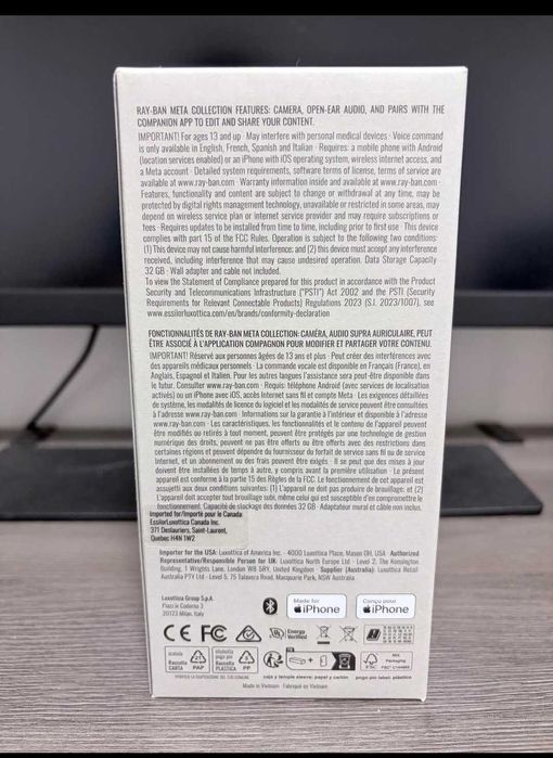 Ray-Ban Meta Wayfarer Gen 2 Green Transition – нови, запечатани