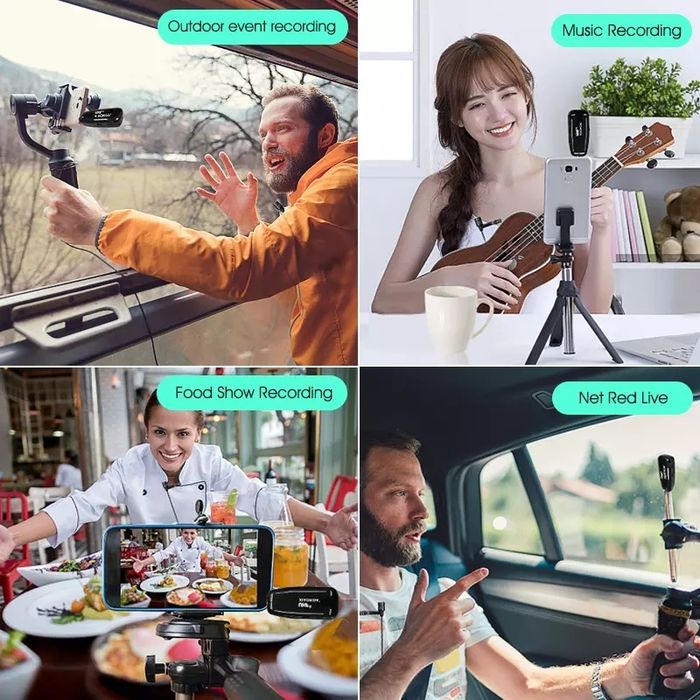 Беспроводной петличный микрофон XIAOKOA UHF, запись Vlog Youtube