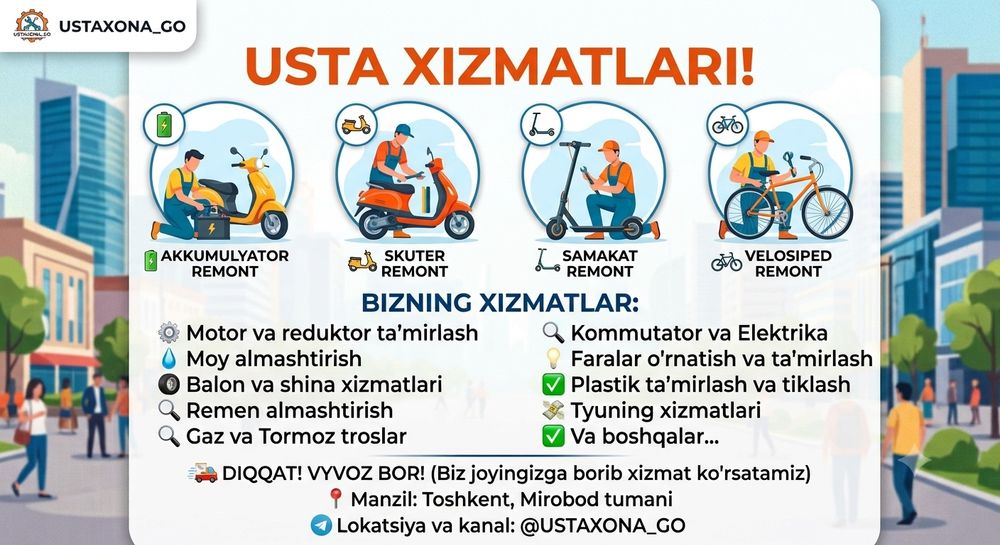 Usta xizmatlari vizov bor